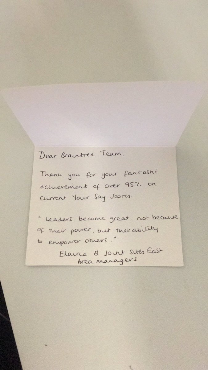 thank you <a href="/NewboldElaine/">Elaine Newbold</a> from the Braintree A120 team for the lovely card <a href="/gillklarin/">Gillian Klarin</a> <a href="/essexarea/">Premier Inn Essex Area</a> <a href="/SDEBDD/">simon ewins</a>