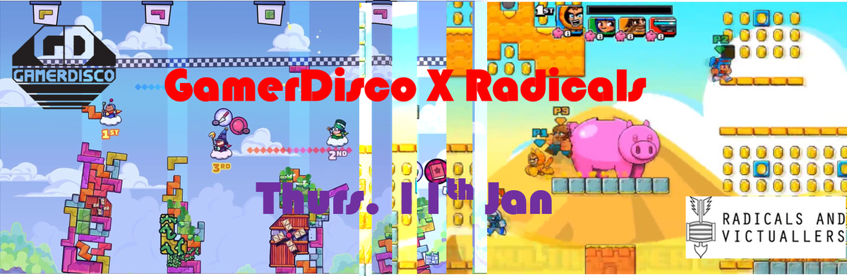 Gamerdisco's tweet photo. TOMORROW NIGHT! First @Gamerdisco of 2018 is down @RandVIslington on Upper St, N1 (Angel/High&Is tubes) FREE ENTRY! #TrickyTowers @WeirdBeardGames and #MegaCoinSquad @BigPixelStudios! Hit the link for more! https://t.co/wwnt8AXLsk https://t.co/D45eG0Mtd8
