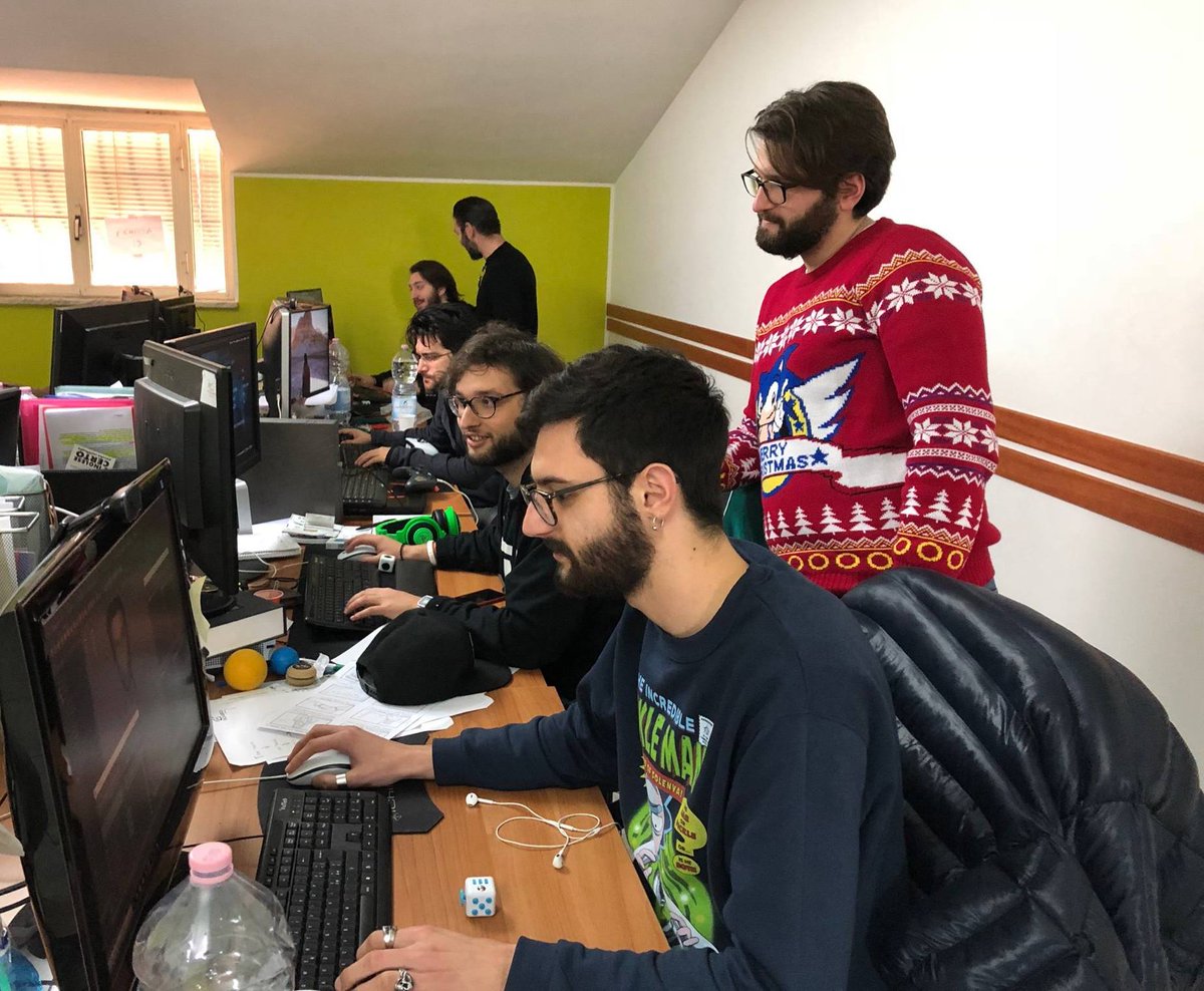 NetMinds_Ita's tweet photo. Oggi reparto #gaming al completo con i docenti dello @IUDAV Carlo Cuomo e Alessandro Faiella!🎮
⚠️Work in progress for @RTCgame!⚠️
#Netminds #MeanGrip #ReverseTimeCollapse #Newgame #WorkinProgress https://t.co/n4VHkHXD8o