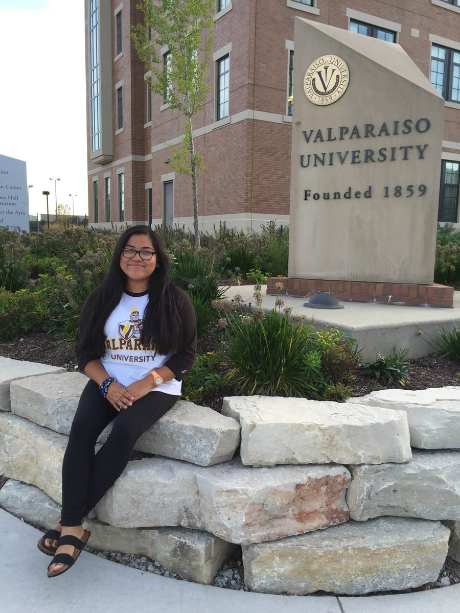 OLTHIGHSCHOOL's tweet photo. Our #WCW is dedicated to alum Esme De La Luz who is currently a senior at @ValpoU Esme studied Publications at OLT. She works on campus for the university's newspaper. Esme will graduate in May with a degree in Graphic Design. #olths #stem #90yearsstrong #tepeyacgirls https://t.co/7ZAvDWF8Kj