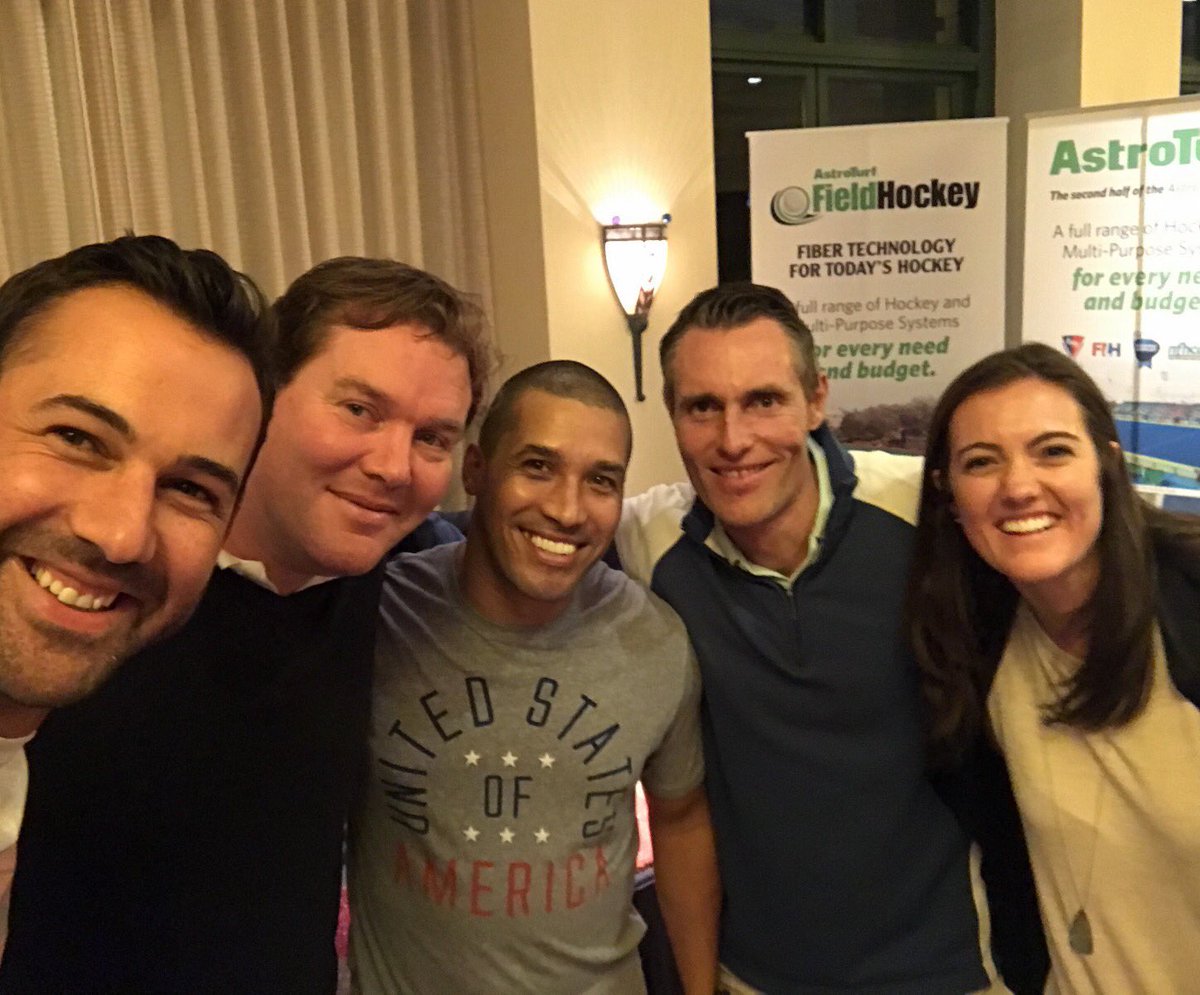 Rassie_Pieterse's tweet photo. Great bumping into some old SA friends and teammates! #NFHCA Florida Convention 2018. 
Looking forward to present to all our hockey friends in the US! #ShutOutSchool #TeamTK @NFHCA https://t.co/nqhYrnmTmJ