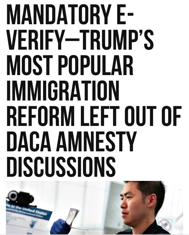 DrMartyFox's tweet photo. #PresidentTrump @realDonaldTrump 

Why Is #EVerify 
OFF The Table⁉️

#EndChainMigration 
#EndLotteryMigration
#EndDACA #BuildTheWall 
https://t.co/VfknZLez2a https://t.co/02fEp0m8XI