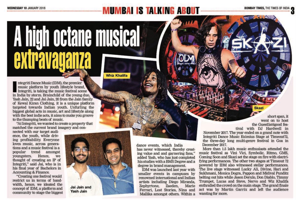 TheMetalBaccha's tweet photo. #GotPublished
My photo of @wizkhalifa from @TimeOut_72 Goa is up on Page 3 of today's edition of the @bombaytimes (Jan 10, 2018). 🤗 https://t.co/InsGm1u3zA
