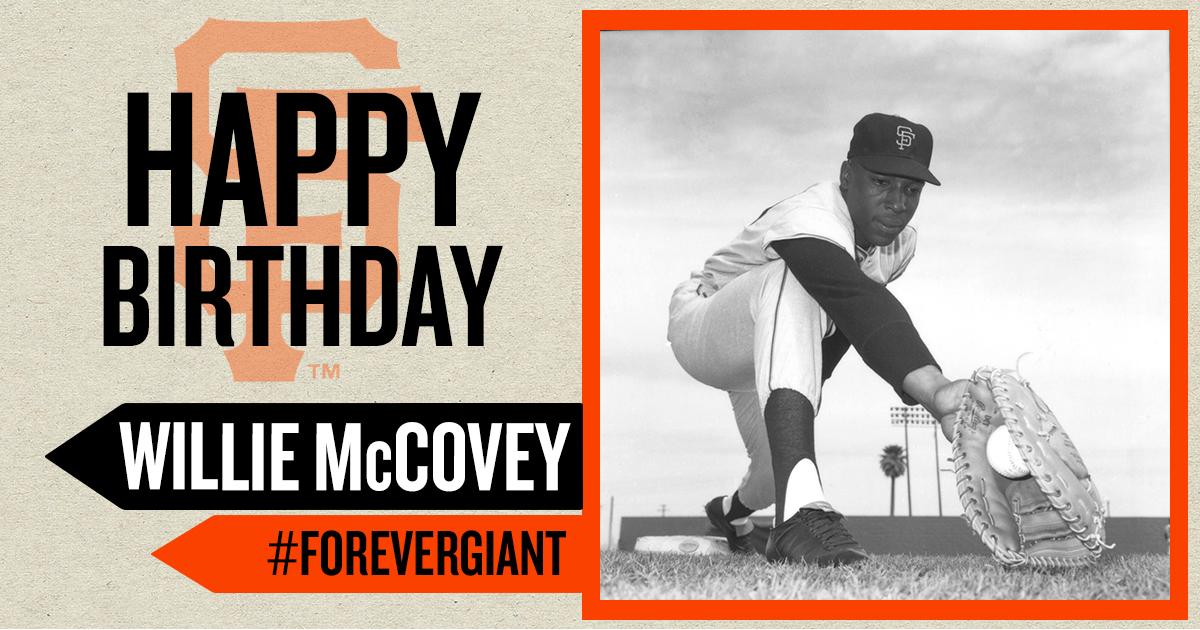 Happy 80th birthday to Willie McCovey!  