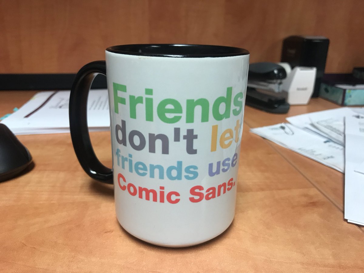 rmawhirter's tweet photo. But really though... it is my life mission to rid the world of #ComicSans. #OneClientAtATime #DesignLife #JustDont https://t.co/IeSRuTnwF0