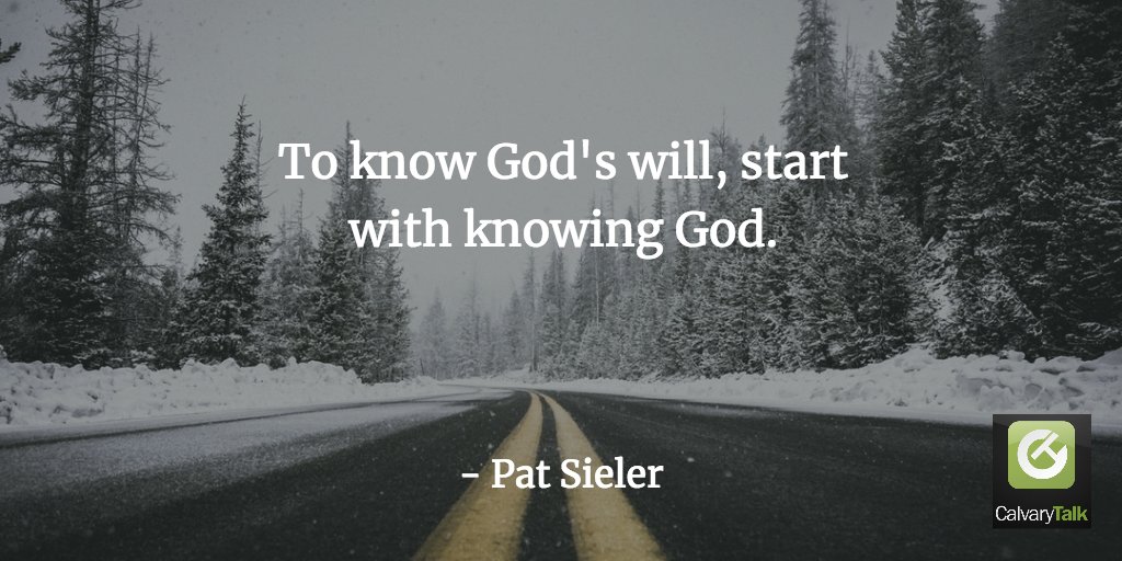 patsieler's tweet photo. "To know God's will, start with knowing God."
#JesusFollower #KnowGod #Christian #JesusTweet https://t.co/dJ7UWkalU9