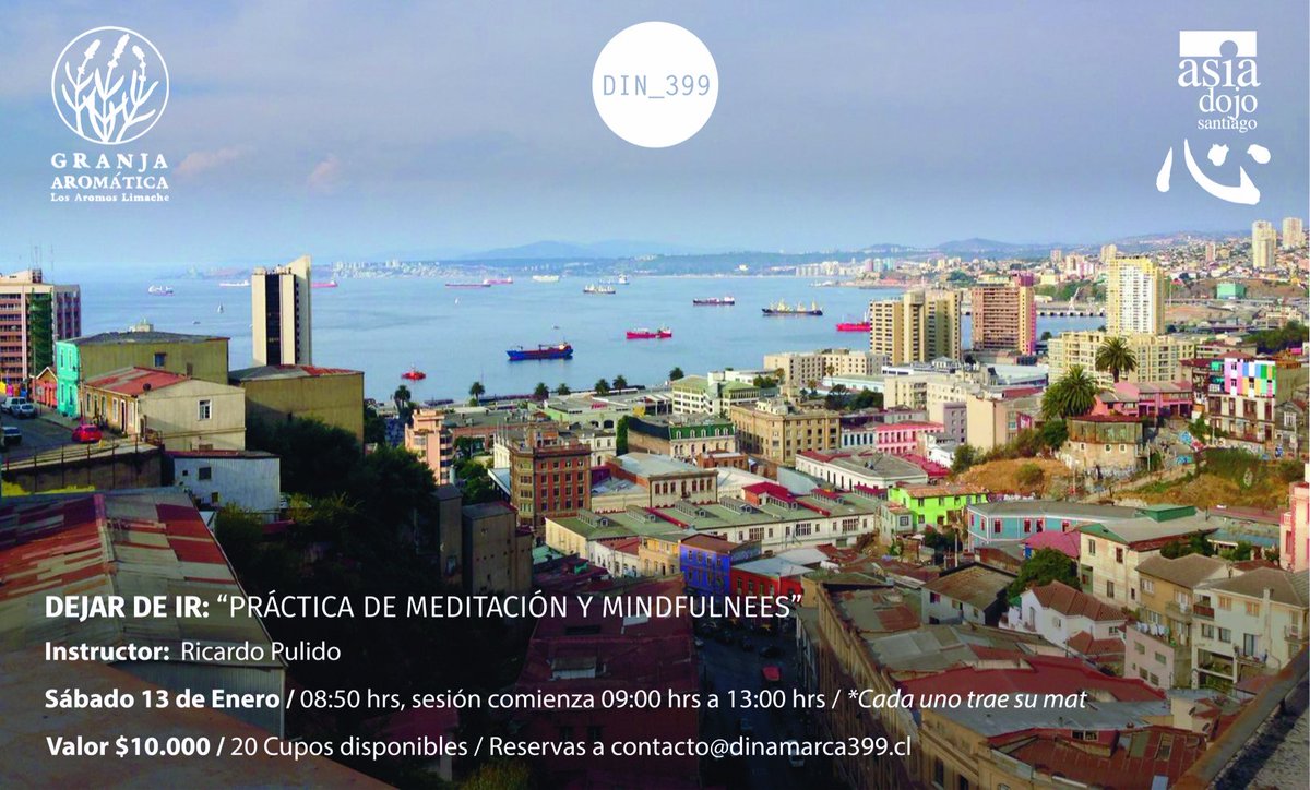 Dinamarca399's tweet photo. DEJAR DE IR 'Práctica de Meditación y Mindfulness'
Instructor: RICARDO PULIDO
Sábado 13 ENE | 20 Cupos Disponibles | Valor $10.000 |
Reservas a: contacto@dinmarca399.cl https://t.co/VGRKX2lYcX
