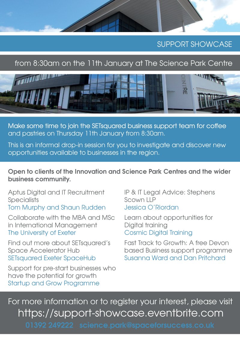 AptusITDigital's tweet photo. We're over at @ExeterSciencePk tomorrow morning for the @setsquared Support Showcase. 

We'll have some copies of our #AptusGuide for Employers to share, so drop by and say hello! https://t.co/UfRTOV5yGj
