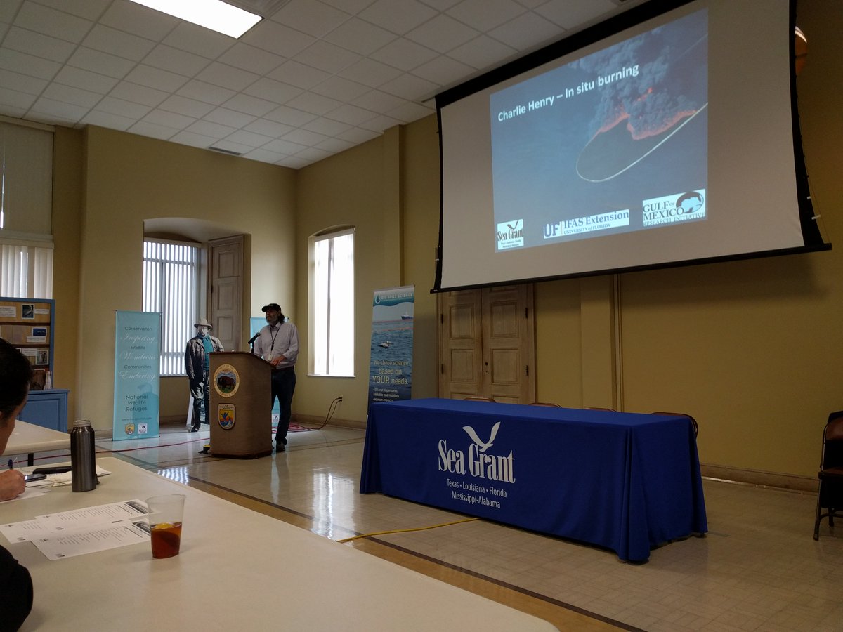 ResponseIntel's tweet photo. Sea Grant hosting an all-star line up of experienced spill responders. Excellent talks and great catching up with old friends.

@SeaGrant @LASeaGrant @USCGHeartland @NOAA @CleanGulf @BSEEgov @USFWS https://t.co/o49FTLinnO