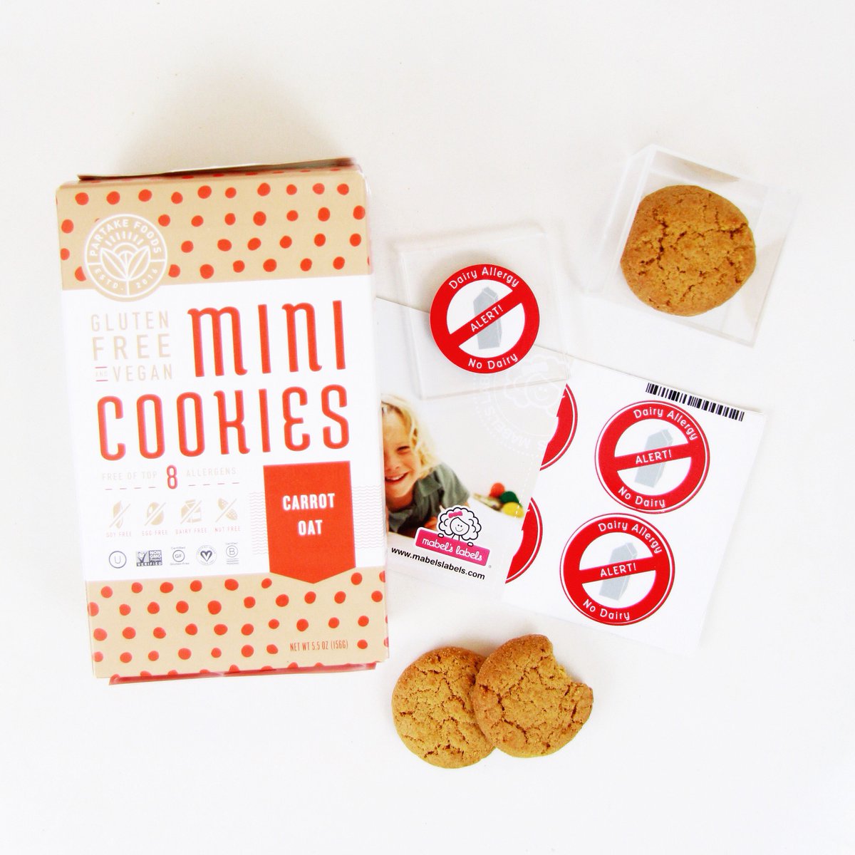 mabelhood's tweet photo. US friends: We've teamed up with @PartakeFoods to give away 3 boxes of #top8free cookies + Mabel's Allergy Labels of your choice! Enter on Instagram: https://t.co/cVDcCWp7ln #giveaway #winitwednesday #winitwed #allergylife #allergymom #dairyfree #glutenfree https://t.co/3jgheeBX5H
