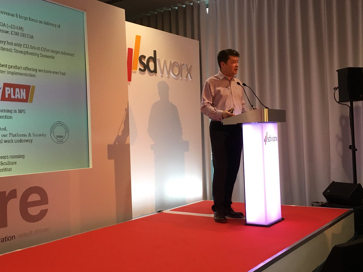 AshvinPudaruth's tweet photo. @DougSawers setting the scene for the 2018 SD Worx Business Kickoff this morning, looking forward to a great year!!! https://t.co/FXfX5XB3Kc