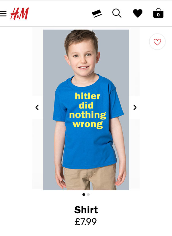 drewisgooden's tweet photo. Jesus Christ @hm, haven't you had enough PR disasters for one week?? https://t.co/9WFogMSFJP