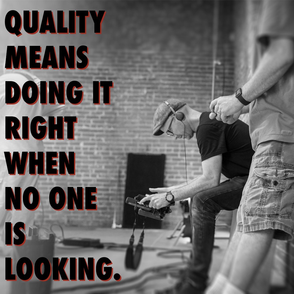 frontrunnerfilm's tweet photo. #WedWisdom from #HenryFord. "Quality is doing it right when no one is watching."

#ProfessionalVideoProduction #WeLoveWhatWeDo #FrontRunnerFilms https://t.co/YgKWOcU0p0