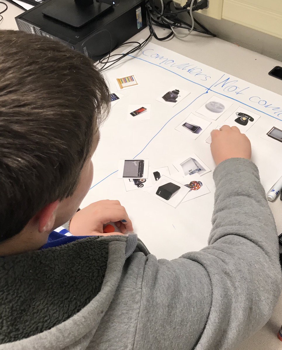 Ss defining what a computer is and starting good discussions in Tech Class #CEMSBlazers #boone2020 <a href="/TeachCode/">TeachCode</a>