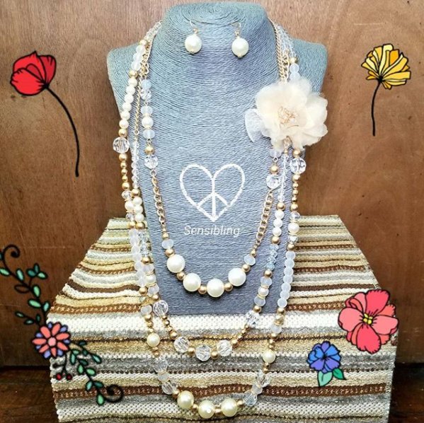 sensibling's tweet photo. Triple Layer Beaded Mesh Flower Accented Bib Necklace for Perfect Night Out ๐ธ
#layerednecklace #flowernecklace #beaded #necklace #flower #fashion #fashionista #musthave #iotd #necklaceoftheday #ootd #jewelrygram #sensibling #fashionblogger #fashionjewelry #jewelryforsale https://t.co/MK7gKjil70