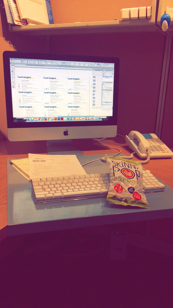 Powering through some #BusinessCards fueled by my favorite morning #snack. Thanks <a href="/theskinnypop/">SkinnyPop Popcorn</a> for helping me stick to my #NewYearsResolution 💪🏽