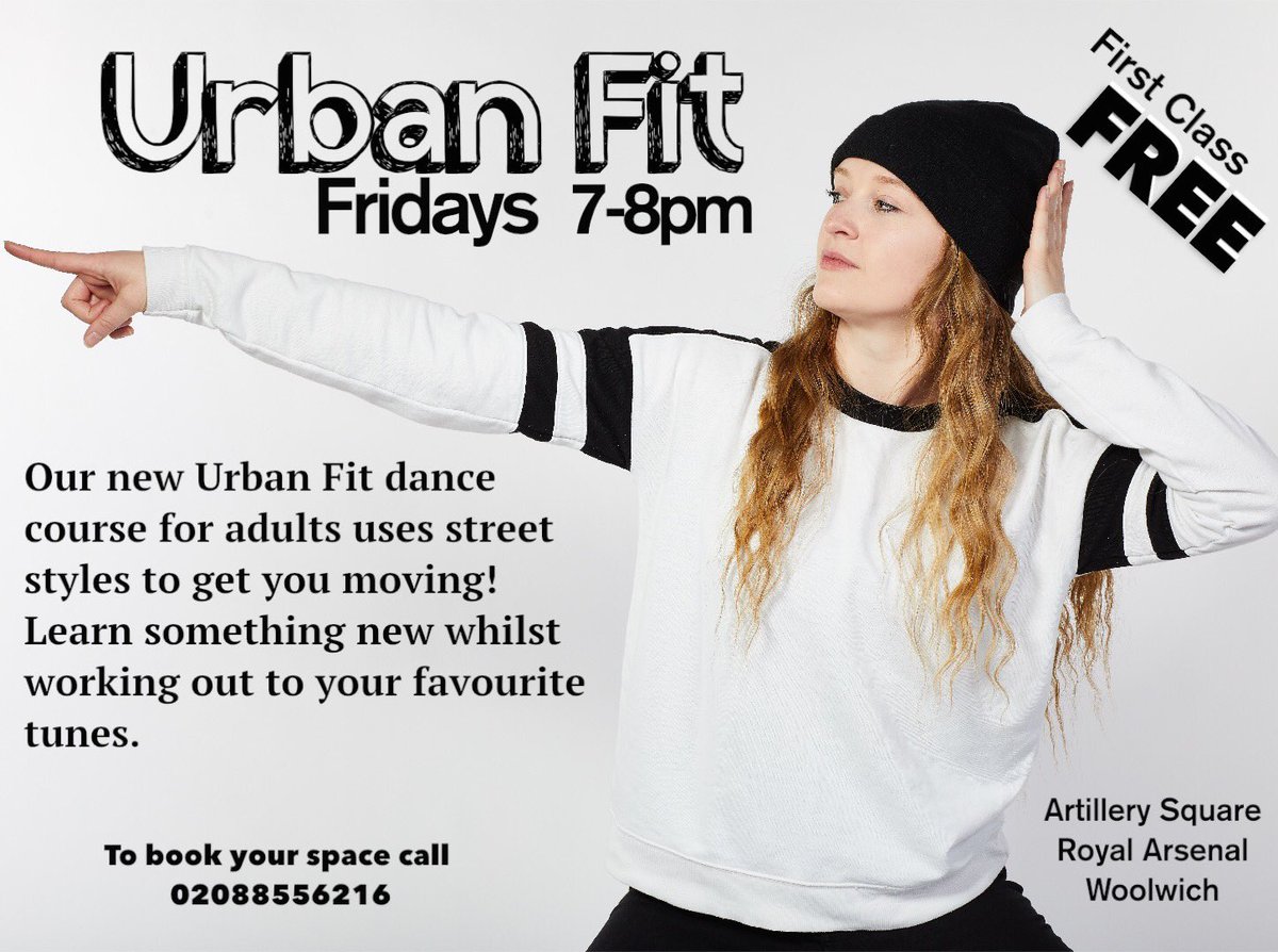 New UrbanFit classes for adults.
Launching Fri 19th Jan at Academy Performing Arts, #RoyalArsenal. Book your first class free now!