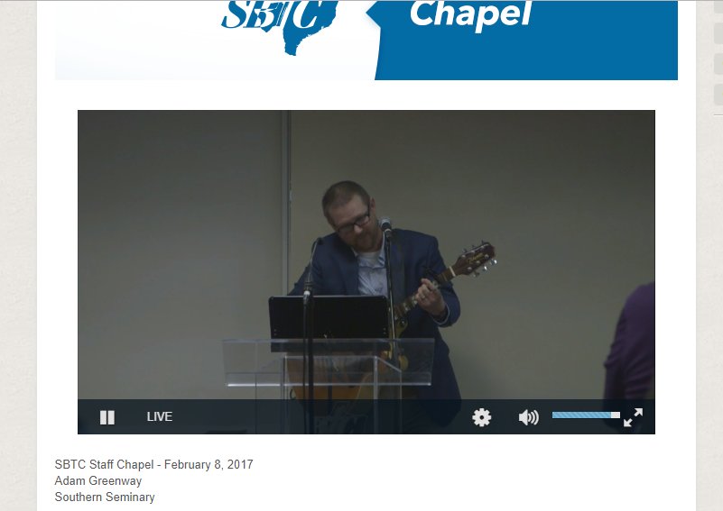pastorteddy's tweet image. Well this is pretty cool. @_SBTC #Chapel and @drtonywolfe leading in some worship. Church in the office on Weds. #UMMYEAH #dowork