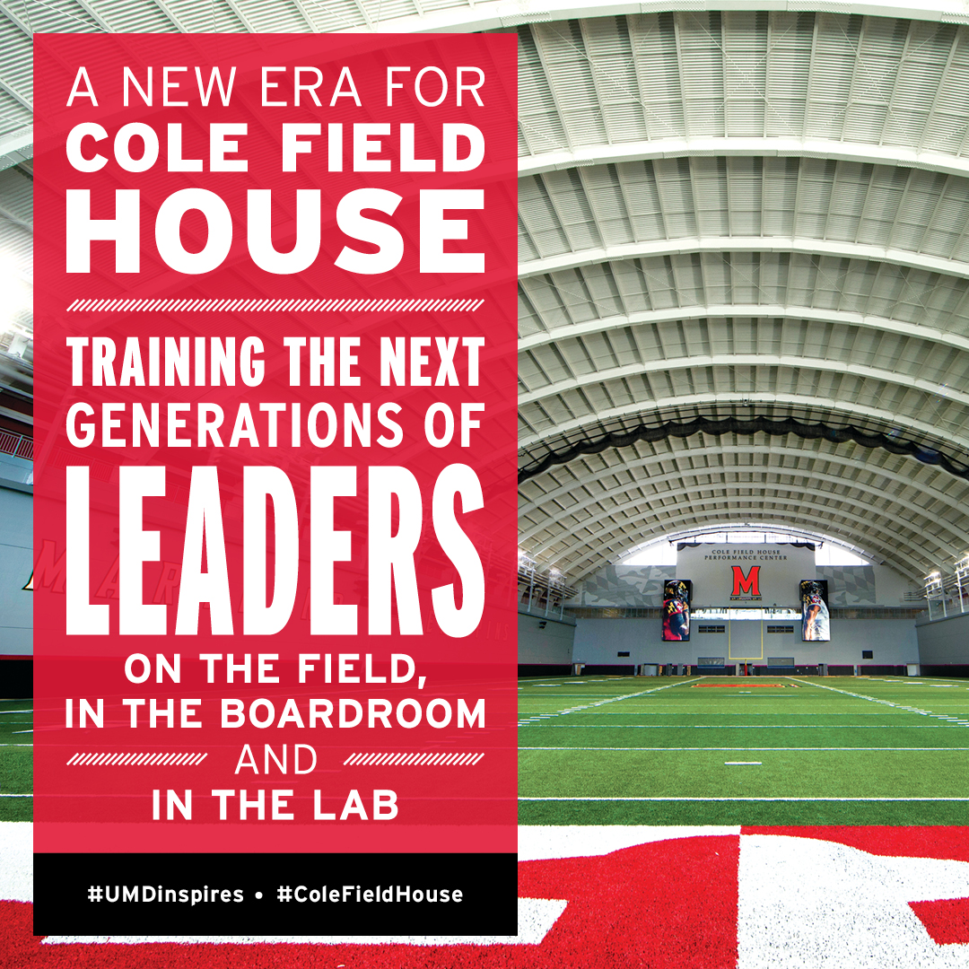 UofMaryland's tweet photo. Thanks to partnership between #UMD & @UMBaltimore, the new #ColeFieldHouse matches athletic victories with academic innovation https://t.co/9gE5tpyLFE #UMDinspires #ColeFieldHouse https://t.co/vSlImRtJ5z