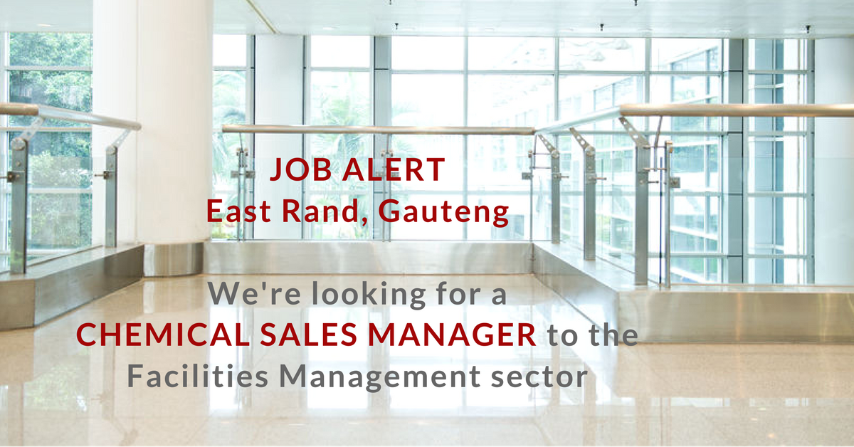 dmapeople's tweet photo. JOB ALERT : Chemical Sales Manager to the Facilities Management Sector. East Rand, Gauteng. Apply here
https://t.co/elwA8lDmtR https://t.co/olv16Htvkk