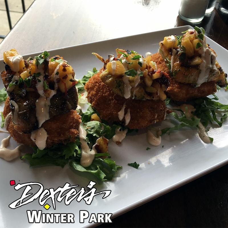 DextersOrlando's tweet photo. Food of the Day is available all day at Dexter's Winter Park location.  Chimichurri Grilled Salmon on crab-rice cakes with pineapple pico.  #foodie #yummy #dexters https://t.co/jJzI5wzZjC