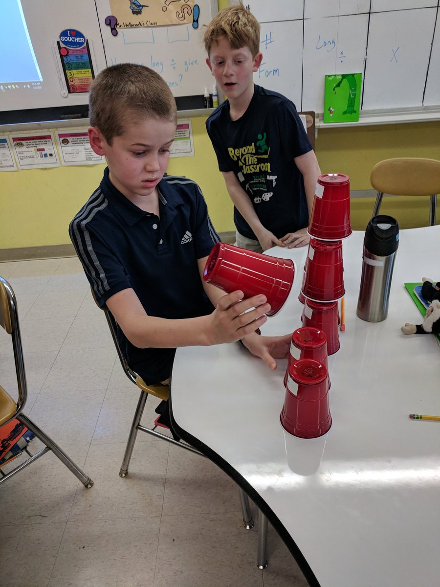 justincholbrook's tweet photo. When you have a teacher dream &amp; it comes to life! Multiplication cup stack! Can you multiply, stack, &amp; break it down in 1 minute??? @BaltCitySchools &amp; @RPEMS233 students can! #BmoreEdchat #teamRPEMS https://t.co/ypIXfavL18