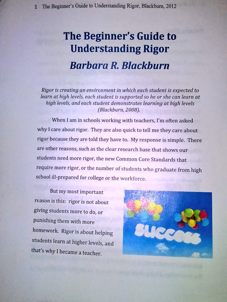 DeitrAmazing's tweet photo. @SouthArea_HISD Secondary Principals Article Study on The Beginner's Guide to  Understanding Rigor by Barbara Blackburn #quality #highlevelquestioning #thinking #expextations #scaffolding @BRangel_htx @NicoleMooreHisd @HISD_Supe @DrgrenitaL https://t.co/6CjCRmEId2