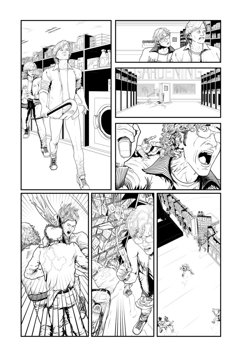 JoeCrowArt's tweet photo. New page up 🤘🏽🖤🤘🏽 #Comics #makingcomics #creatorowned #inks #inking #drawing #surroundedbydeath #SbD2 https://t.co/soafTODHMl