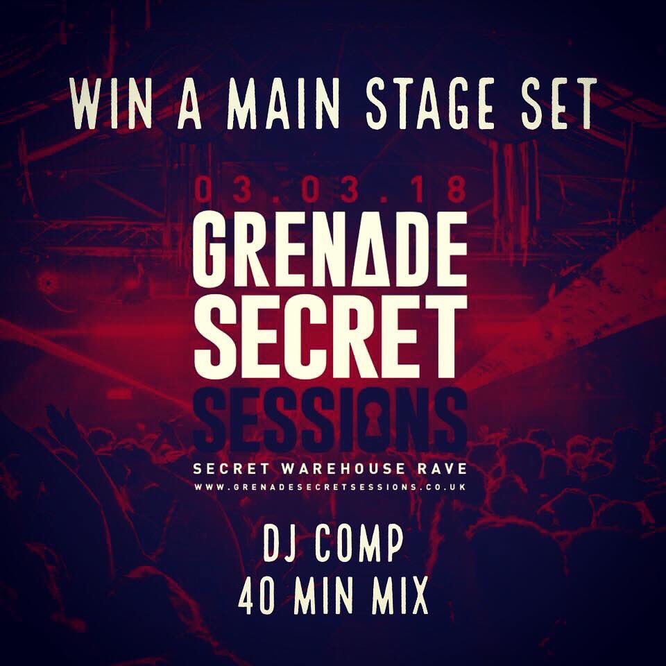 GrenadeEvents's tweet photo. Our competition to join the line up on the main stage at #GrenadeSecretSessions amongst our Headliners is almost over! 🕺🏽💃🏼

More details can be found here 👉🏽 https://t.co/4cwNtMtCa5

You have until 12.01.18 at 11.59pm to submit your entry to our event page! 🔥 https://t.co/9bmzEFCycp