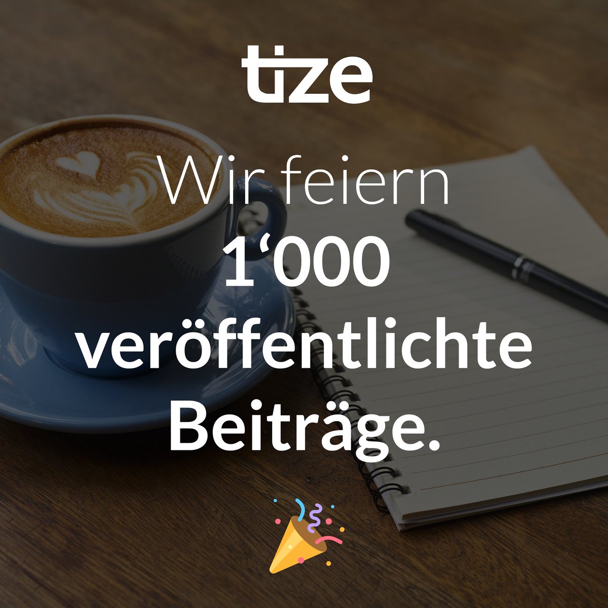 TizeSchweiz's tweet photo. Wir haben Grund zum feiern! Heute erschien Beitrag Nr. 1‘000 auf tize.ch 🎉.
#danke #geschichten #1000 #tize https://t.co/n7QTNnWXEr