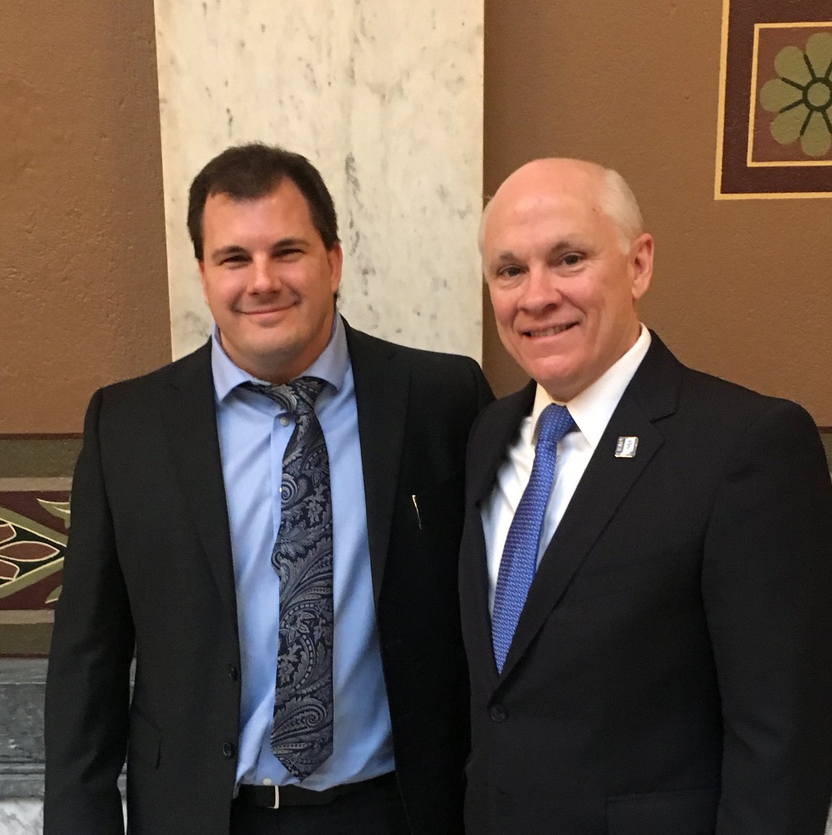 IndianaOsteo's tweet photo. IOA @IndianaOsteo Pres-Elect Brian Black, D.O., and @TheISMA Pres Dr. John McGoff, M.D., advocating for physicians at the IN State House. https://t.co/Ua0UXTZRO0