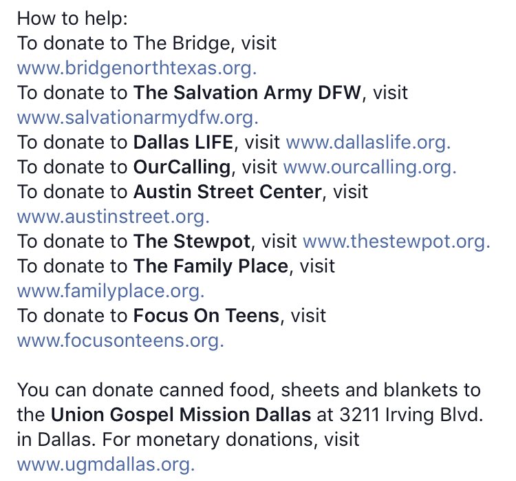 dfwhomeless's tweet photo. How to help #DallasHomeless this winter? Donate to local agencies directly. 🧤🧣🧦 Clothing. Food. Money. #SolutionsForDallasHomeless https://t.co/7VUkz8UxQc