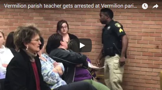 educationweek's tweet photo. Video: Teacher arrested after questioning a superintendent's pay raise. https://t.co/vZYQCEKdqh https://t.co/Vkqpps4Hkw