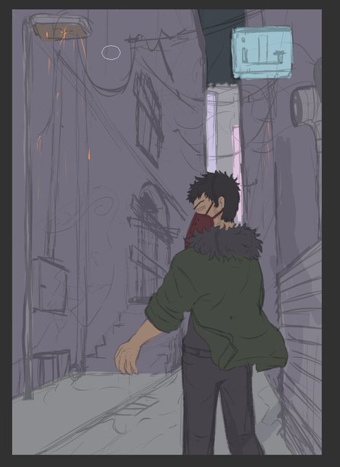 [Wip] so I made an elaborate background for chisaki

I have no idea how to shade it. 
This'll be fun :) 