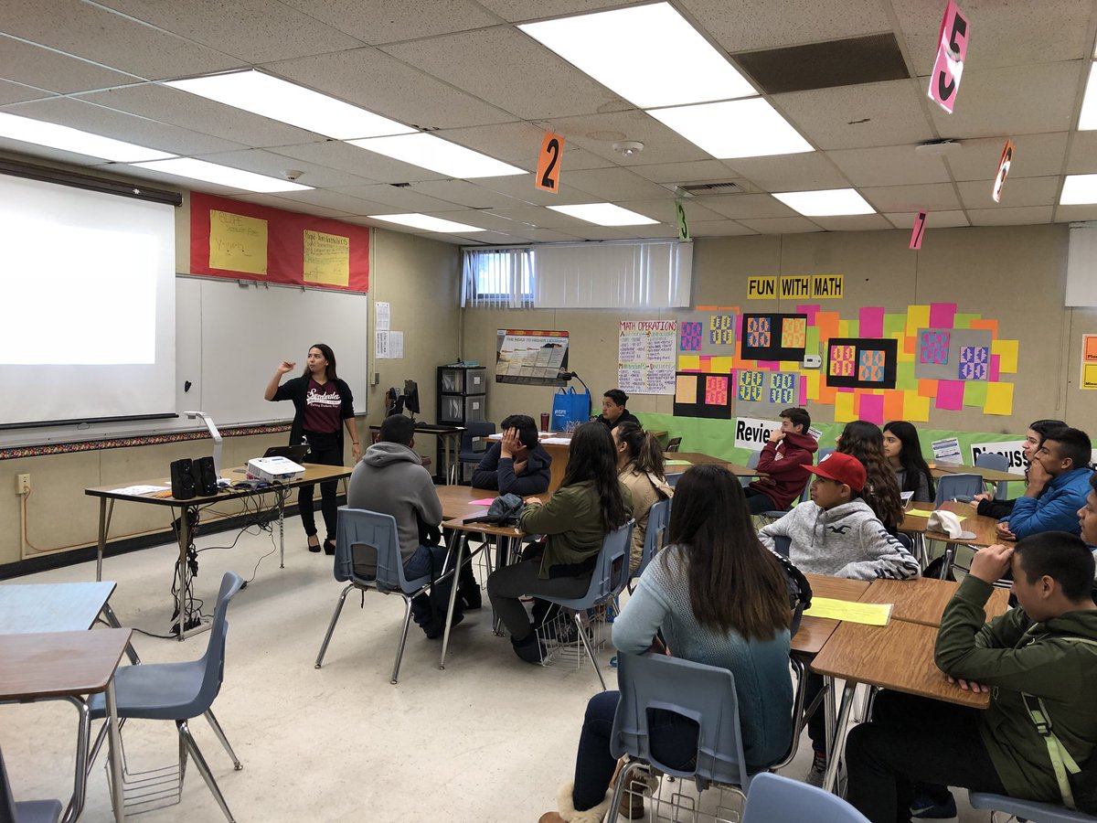 SUHSD's tweet photo. R.IS.E. Scholar Stephanie Balbaneda says she was not good at math, but she “embraced the struggle” and is now teaching math! @SDSUCompact #suhsd #compactforsuccess https://t.co/B1Mea7Ij3h