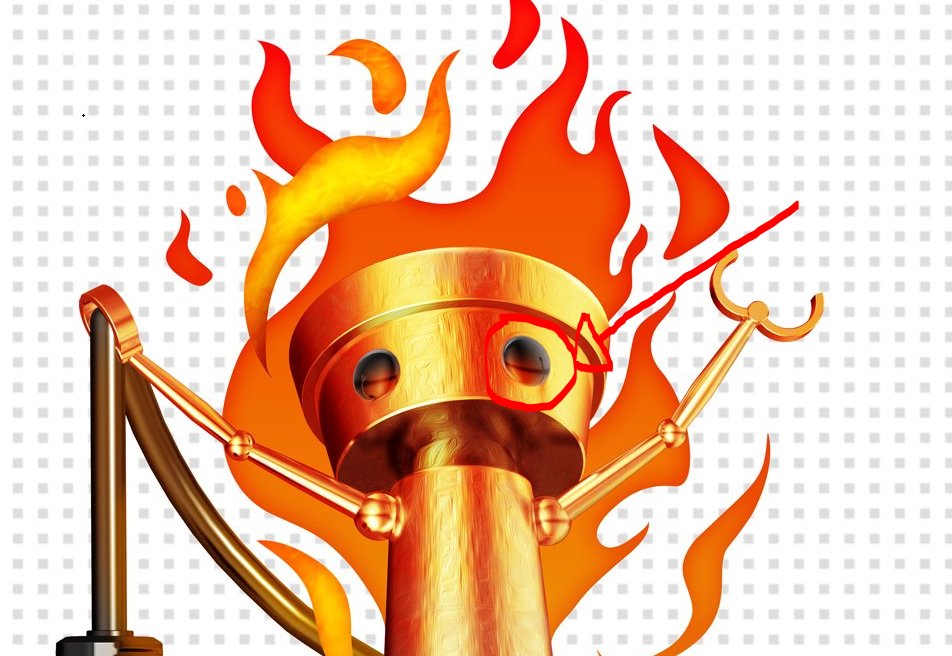chibi robo on fire