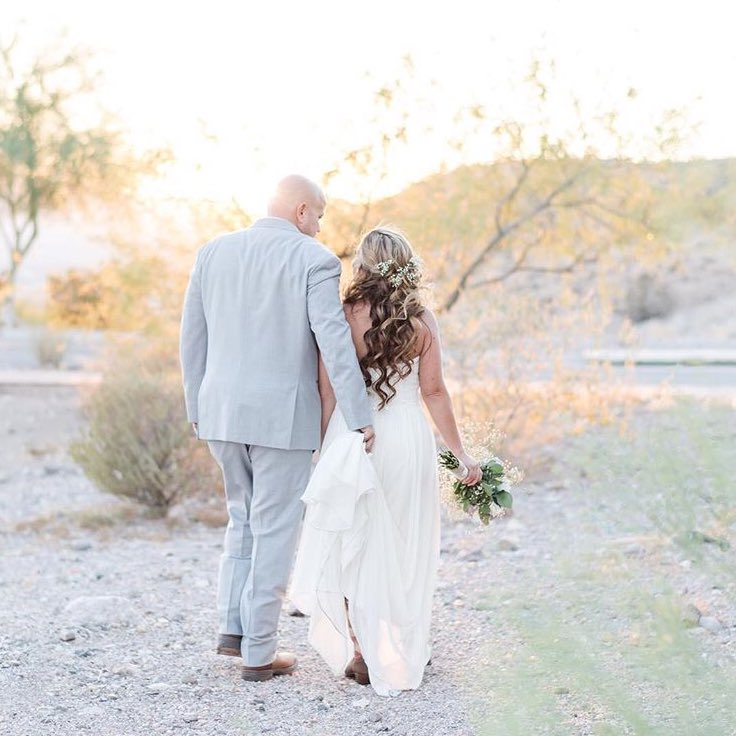 Whatchamakalit's tweet photo. Never walk away from someone who has always had your back since grass stained knees and softball bruises. #weddingday #teammahurien #laughlinranch #curls #primpbeauty https://t.co/etgMMyh7j4