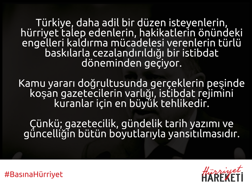 hurriyethareket's tweet photo. @sahmetsahmet #BasınaHürriyet https://t.co/xVPZGMBpkJ