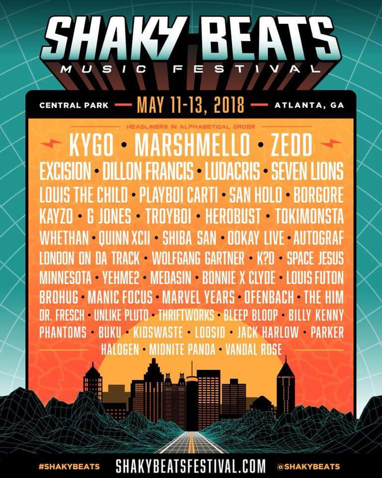 LTC_Updates's tweet photo. Just announced: Shaky Beats Music Festival - Atlanta, GA - May 11-13, 2018 👑 https://t.co/Y8ptVlHfhp