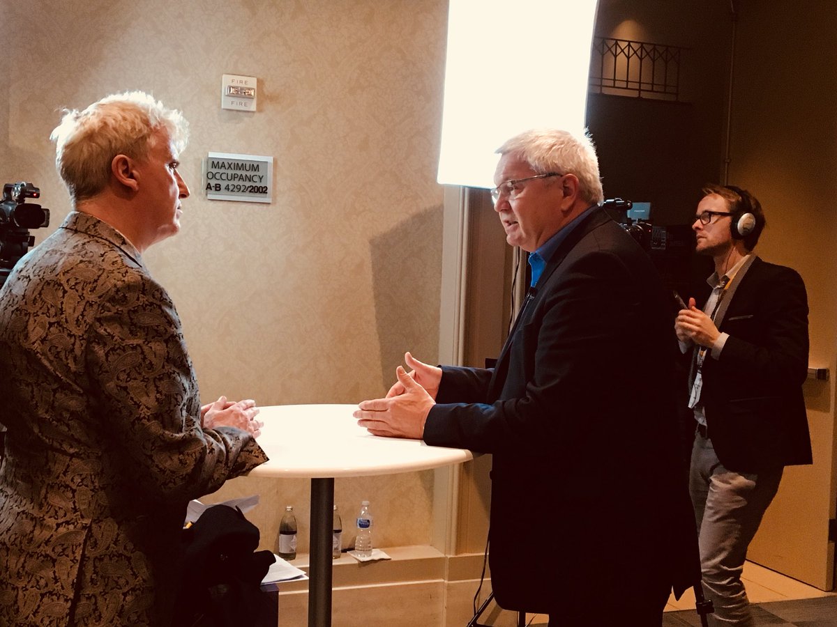 OptimumComms's tweet photo. Progressing #Alzheimers research. Dr Konrad Glund, CEO @ProbiodrugAG speaks to @ScripMikeWard @EBDgroup #BTS18 #JPM18 https://t.co/ICKkvKonal
