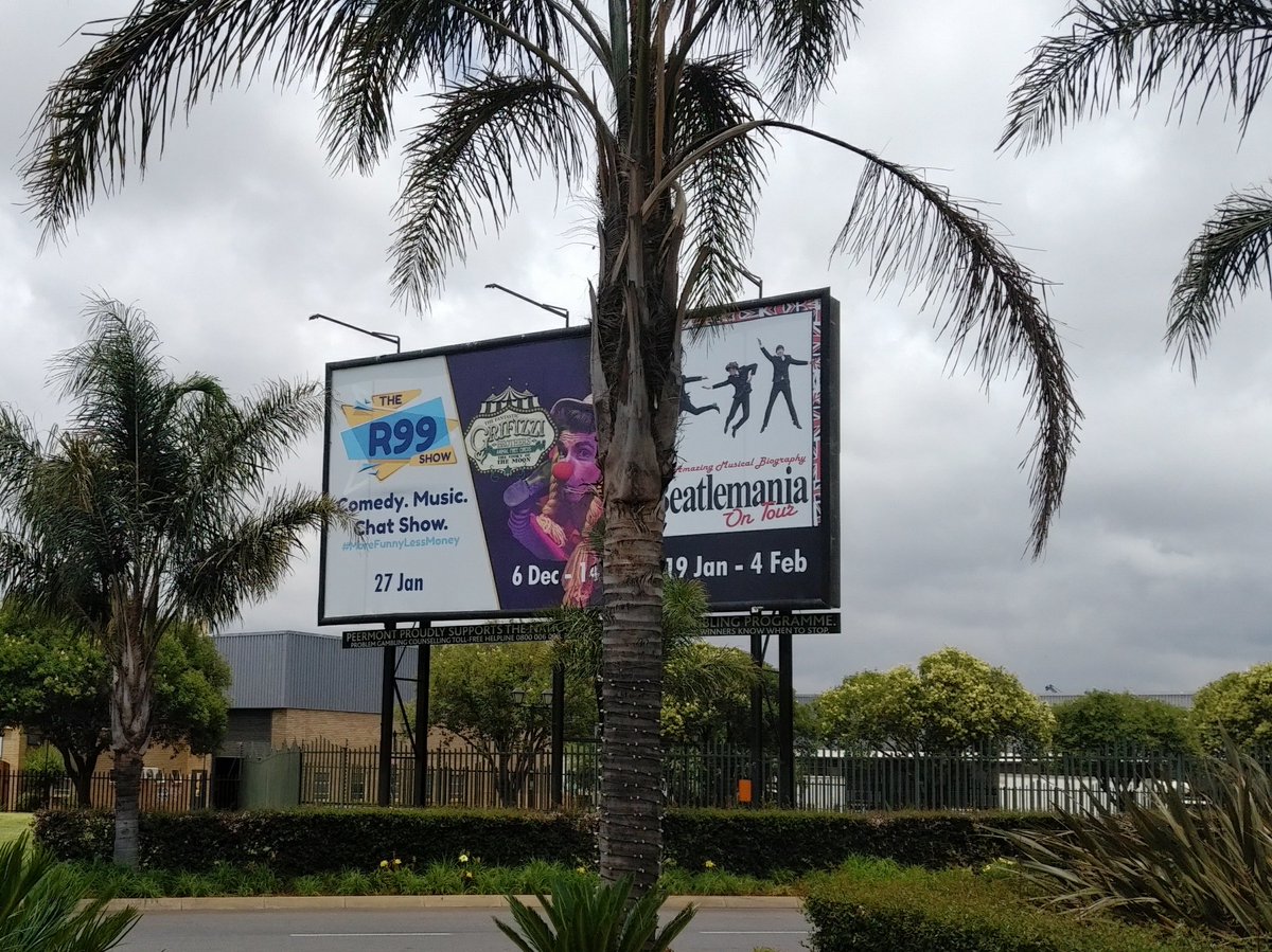TheR99Show's tweet photo. Oh wonderful !
Look at this great value billboard .
Thanks @EmperorsPalace
#MoreFunnyLessMoney https://t.co/3YzvPQ21nm