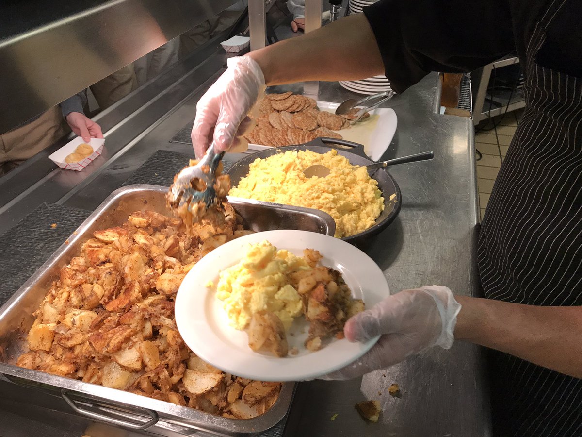 Delbarton's tweet photo. Breakfast for lunch...what a concept @Delbarton! And yes, thanks to @sagedining we still had the usual appetizing salad bar, sandwich station options (plus grilled asparagus that tasted just like summer). #lunch #sagerocks https://t.co/B10c9sAnGW