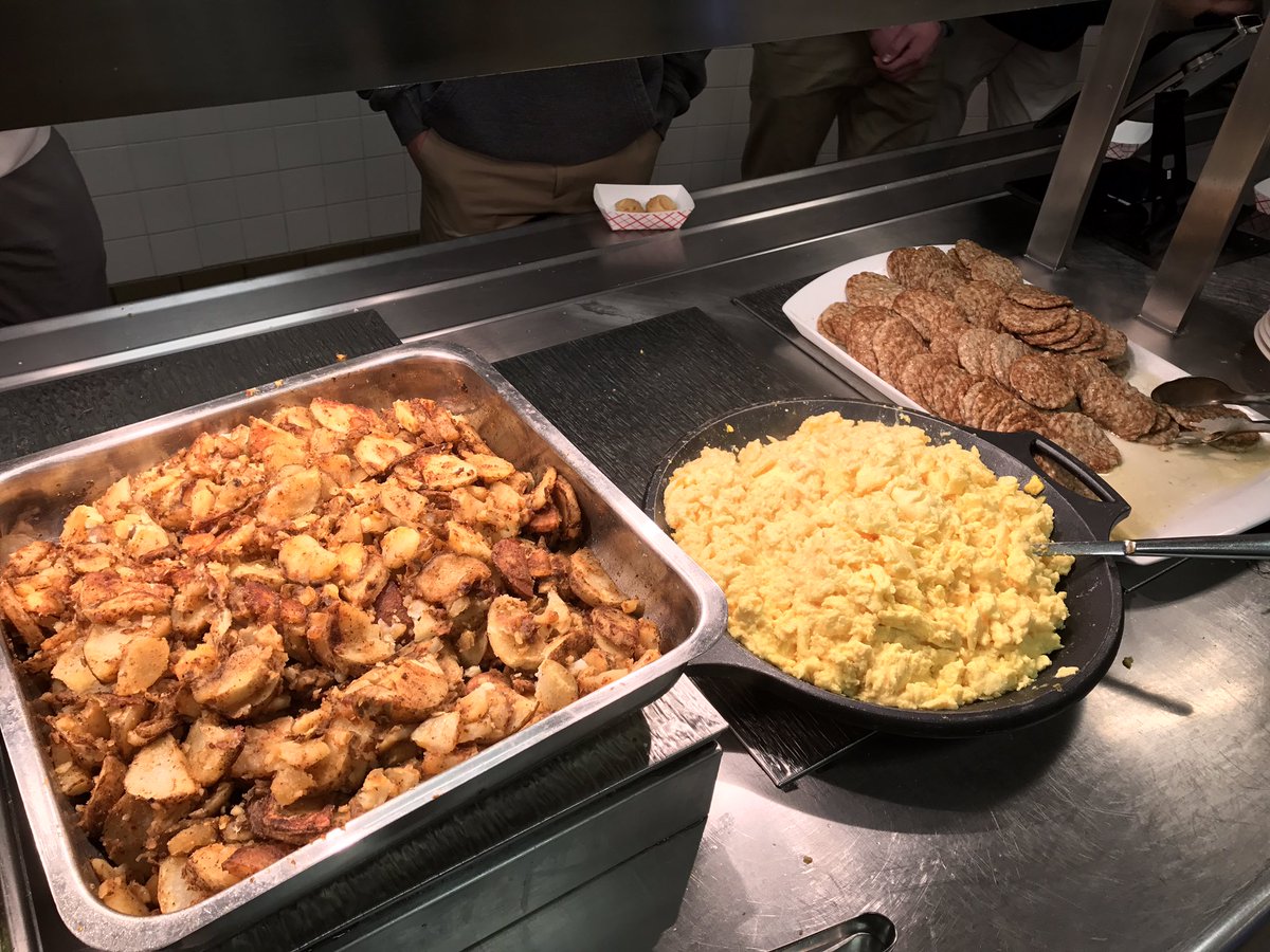 Delbarton's tweet photo. Breakfast for lunch...what a concept @Delbarton! And yes, thanks to @sagedining we still had the usual appetizing salad bar, sandwich station options (plus grilled asparagus that tasted just like summer). #lunch #sagerocks https://t.co/B10c9sAnGW