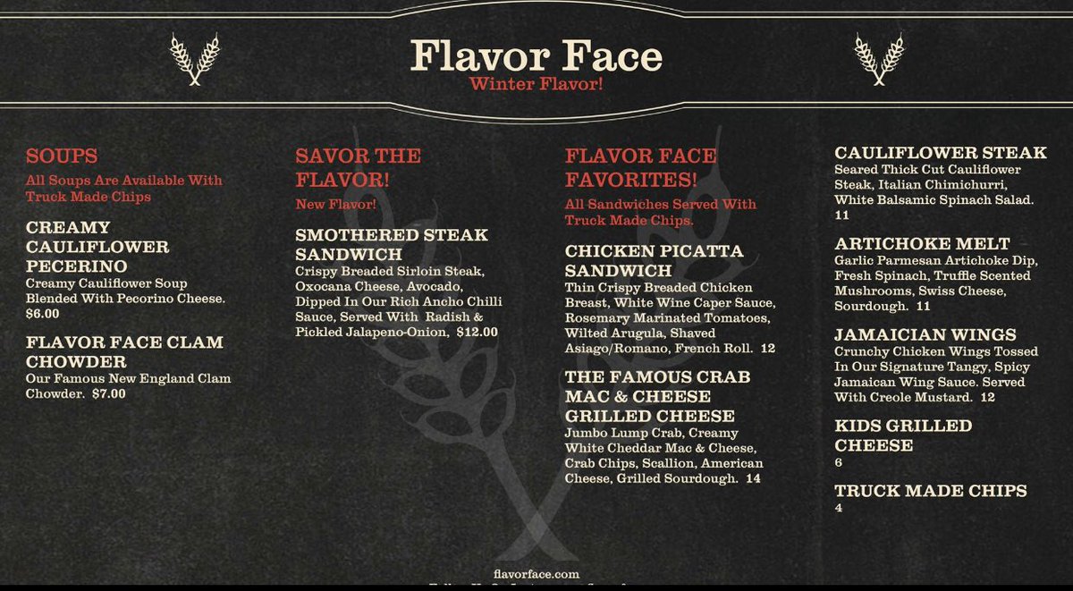 New Winter Menu begins today!!! Catch us for lunch on 28th &amp; K at Sutter Hospital!!.. 11-2 PM!!
#flavorface #foodtruck