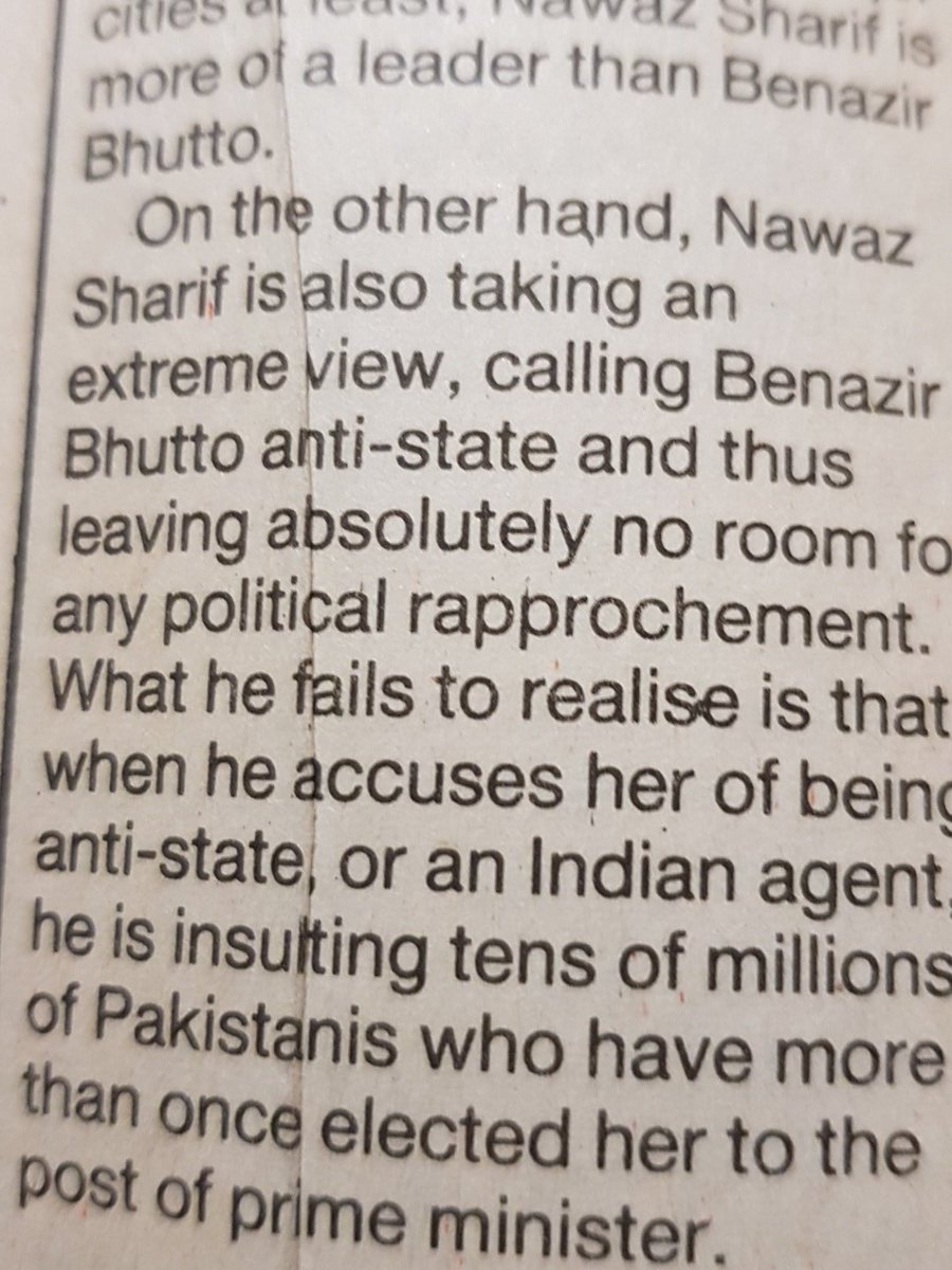 ShahNafisa's tweet photo. Came across a September1994 Herald issue. #NawazSharif had started a protest movement against #BenazirBhuttoShaheed barely 11 months into her government&amp; accused her of being anti-state&amp; an Indian agent. What goes around certainly comes around. https://t.co/Hsiny88reZ