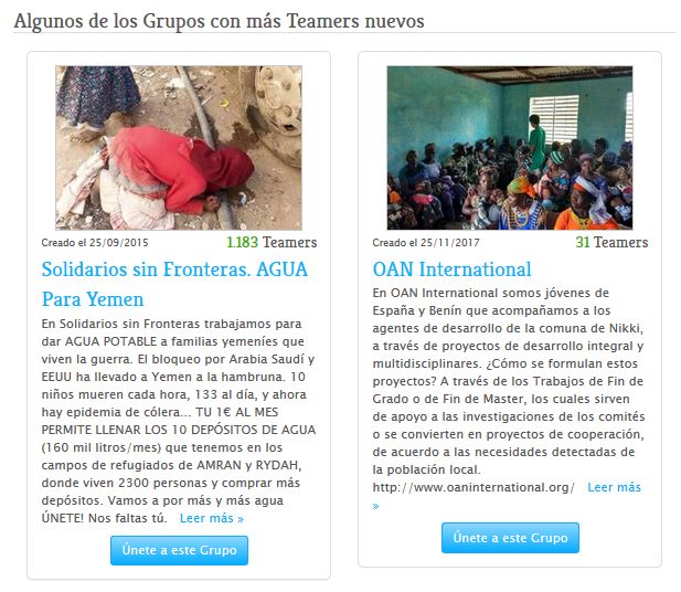 Teaming's tweet photo. 🙌Hoy damos la bienvenida a muchos nuevos #Teamers de @SolidariosSF y @OAN_Int. ¡Gracias a tod@s por donar 1€ al mes para crear un mundo mejor!
▶️https://t.co/TD1Q6dZ3RU https://t.co/rIzz6NudLz