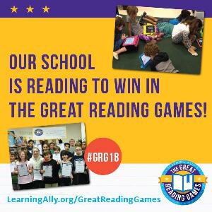 hybla6th's tweet photo. Ms Hudgens students are taking part in a reading challenge!! #GRG18 @Learning_Ally https://t.co/qVobyPHtEK