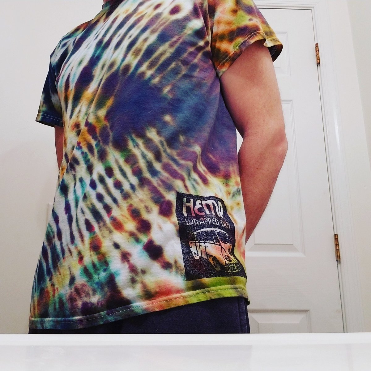 HempWrappedBus's tweet photo. Adding our #logo on all our #tiedye shirts see more on our Facebook @HempWrappedBus https://t.co/aqAkc6nJrJ