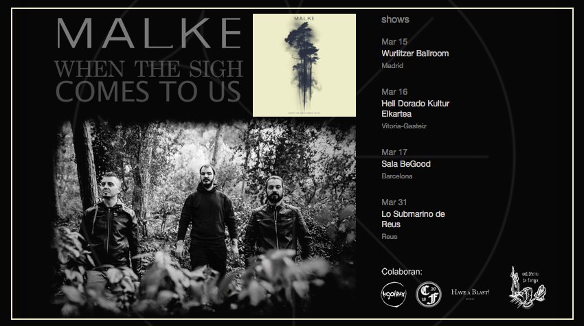 Próximos Conciertos [Upcoming Shows] #MALKE #Instrumental #PostMetal #Barcelona
