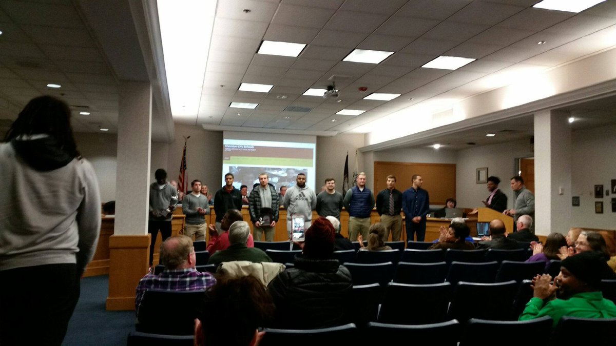 CoachSGirolmo's tweet photo. It was a privilege to HONOR these seniors tonight at the school board meeting. They are such a special group, and deserve every bit of recognition. LEAD THE CHARGE #LTC2017 https://t.co/foJMN2ZzVA